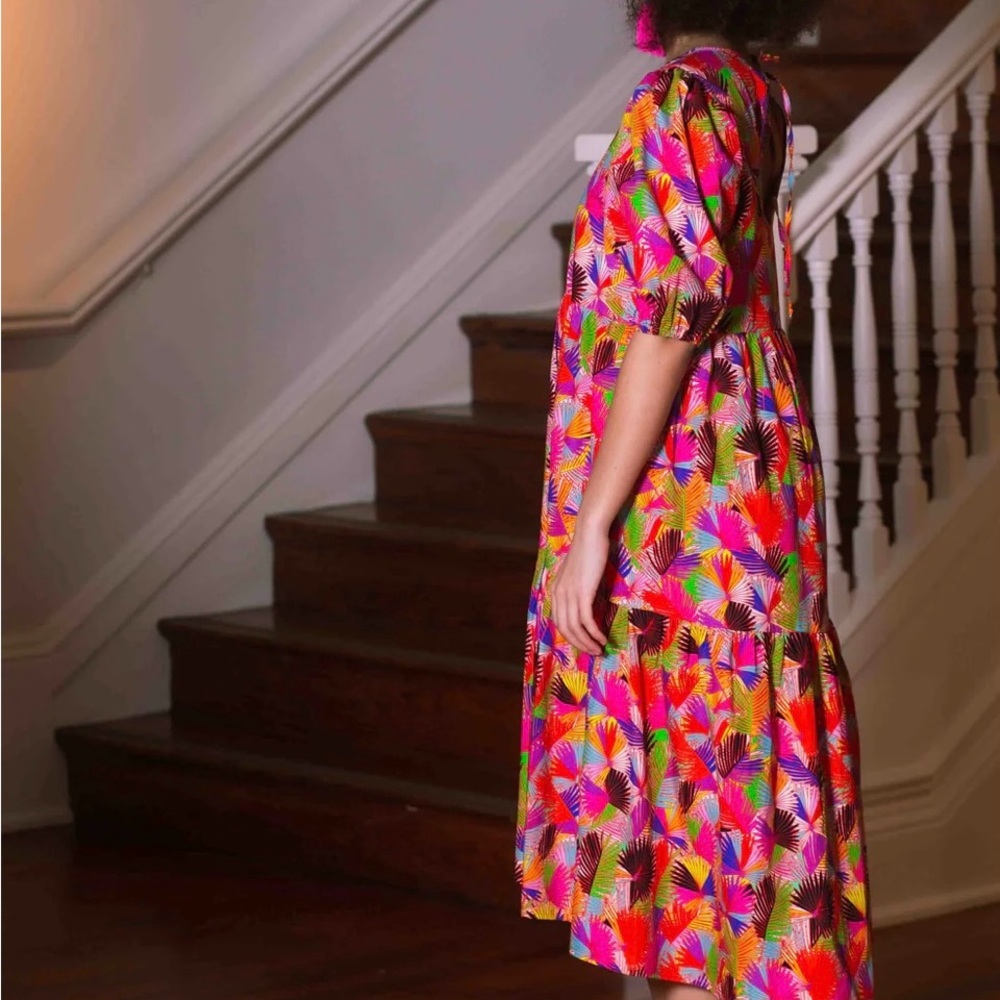 Vibrant Multicolor Patterned Dress - Picture 4 of 9